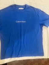 Calvin Klein Men&#39;s Logo T-Shirt Palace Blue Size L Style 40HM228400 NWOT - £11.03 GBP