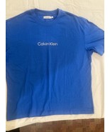 Calvin Klein Men&#39;s Logo T-Shirt Palace Blue Size L Style 40HM228400 NWOT - £10.89 GBP