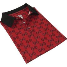 Men Sports Shirt DE-NIKO Short Sleeves Soft Modal Fashion Polo Shirt G1121 Red image 2