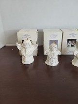 Set Of 4 Goebel Annual Angel Bell- White Unpainted Ornaments - £29.86 GBP