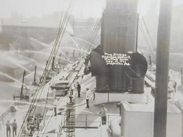 1927 Fire Drill Photo SS Greater Detroit &amp; Cleveland Steamship Line - £27.37 GBP