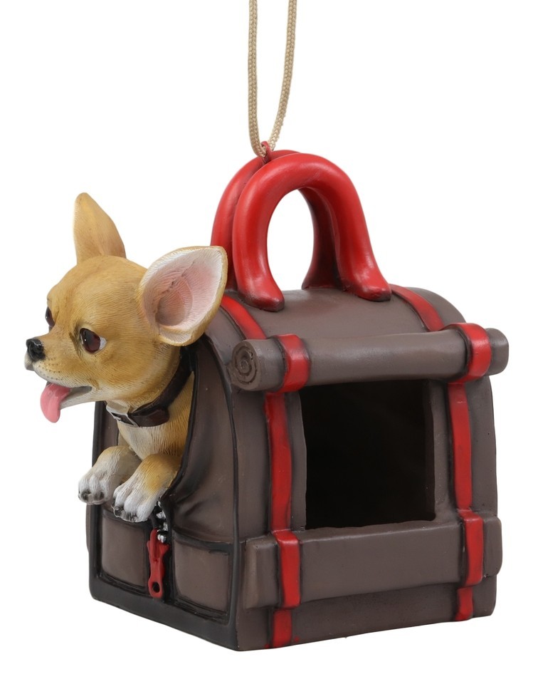 Ebros Teacup Chihuahua In Dog Purse Bird Feeder With Hanging Ropes Figurine Item image 6