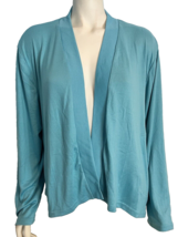 Muk Luks Women&#39;s Open Cardigan Sweater Turquoise XL NWT - $18.04