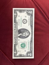 2017A $2 TWO DOLLAR BILL Fancy Serial Number, Great Condition US Note. - £14.72 GBP