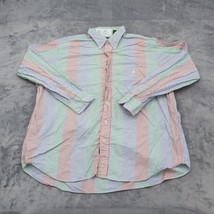 Saddlebred Shirt Mens L Multicolor Long Sleeve Stripe Button Down Collar Cotton - £18.13 GBP