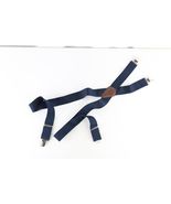 Vtg Spell Out Carhartt Leather Patch Stretch Suspenders Pants Holder Blu... - $455.64 MXN