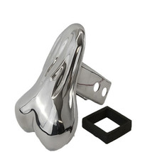 Polished Stainless Bull Balls Nutz Nut Truck Trailer Hitch 2&quot; Receiver Cover - £41.16 GBP
