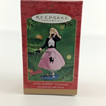 Hallmark Christmas Tree Ornament 1950s Barbie on Phone Poodle Skirt Vintage NEW - £38.88 GBP