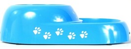 American Kennel Club Woof Feed Me Blue Colored Duo Pet Bowl Handwash Recommended image 2