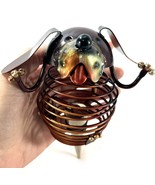 Metal Bobble Coil Dog Wine Bottle Topper Stopper Whimsical Metallic Brown - $9.23 CAD
