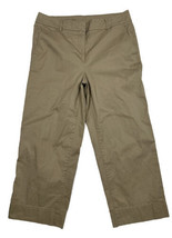 Talbots Women Pant Size 4 (Measure 30x23) Beige Wide Crop - $10.58