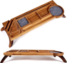 Larkyhill Acacia Wood Desk Organizer - Multi-Compartment Over The Keyboa... - $31.99
