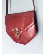 Vintage Red Leather Purse Shoulder Bag Crossbody Clutch Adrienne 80s Spa... - $122.74 CAD