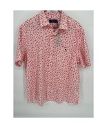 Vineyard Vines Shirt Mens Extra Large Pink Cream Tropical Short Sleeve NWT - $51.43