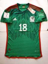 Andres Guardado Mexico 2022 World Cup Qatar Match Slim Green Home Soccer Jersey - £67.94 GBP