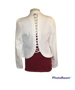 Ivory Open Front Long Sleeve Jacket Accent Open Back Braided Closure Siz... - $355.42 MXN