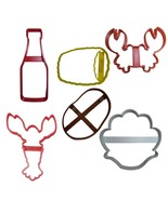 Crawfish Boil Seafood Potato Corn Set Of 6 Cookie Cutters Made In USA PR... - $19.35 CAD