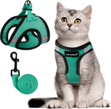 Fayogoo Green Cat Leash and Harness Set For Cats - £17.10 GBP