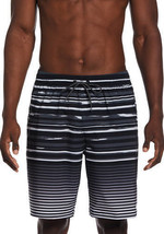 Nike Men&#39;s Stripe Breaker 9&quot; Volley Shorts In Black-Size Small - $23.74