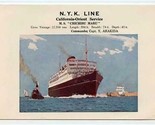 Chichibu Maru California Orient Service Abstract of Log 1931 NYK Line Su... - $57.42