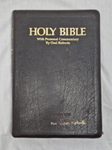 Holy Bible King James Version Oral Roberts Edition Personal Commentary L... - $19.95