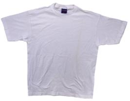 True Cotton Blank T Shirt Mens Large Made in USA Short Sleeve Tee Vintage - £15.81 GBP