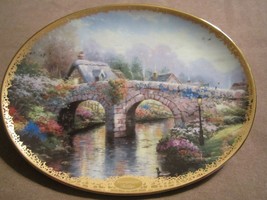 Lamplight Bridge Collector Plate Thomas Kinkade Lamplight Village - £15.97 GBP