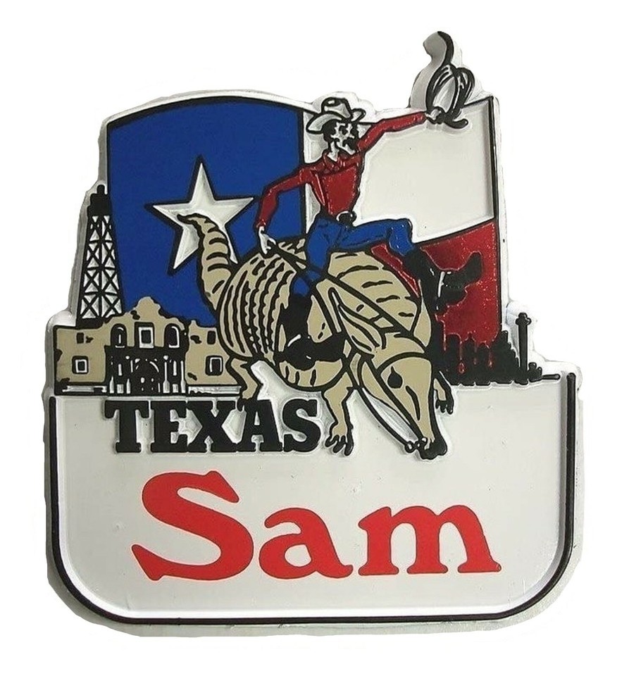 Texas Souvenir Fridge Magnet With The Name Sam - $6.99