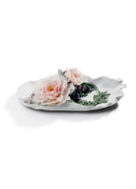 Lladro Retired 01008650 Tray with peonies New in box - $1,138.50