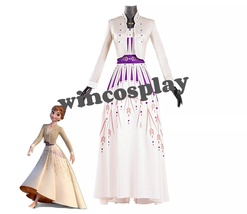 Princess Anna  textile printing Costume Frozen Anna Cosplay costume Dress Women  - £76.33 GBP