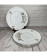 4 Johann Haviland Bavaria Germany Dinner Plates 10&quot; Gray Rose Beige  - $34.52 CAD