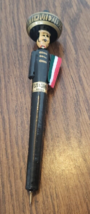Souvenir Black &amp; Gold Mexico Wooden Male Mariachi Pen - £7.87 GBP