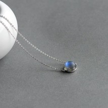 Thaya 45cm Crystal Gemstone s925 Silver Aurora Necklace Halo Scale Light... - £38.04 GBP