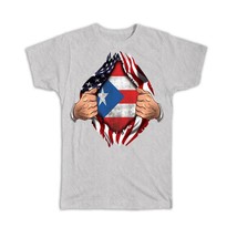 Puerto Rico : Gift T-Shirt Flag USA Chest American Puerto Rican Expat Country - £19.65 GBP+