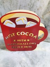 Wood Light-UP Decor-“Hot Cocoa With Marshmallows Served Here. ShipN24Hours - £13.32 GBP