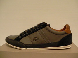 Lacoste mens shoes chaymon PRM2 US SPM leather/suede grey size 7 us - $98.95