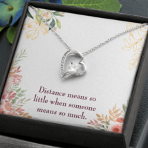 To My Girlfriend Distance Means so Little Forever Necklace w Message Card - £44.59 GBP+