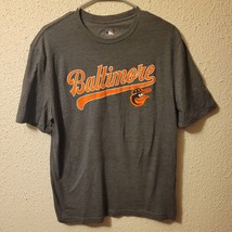 Mlb Baltimore Orioles Gray Cotton T-SHIRT - Size M Genuine Merchandise - £11.43 GBP
