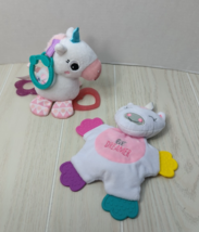 Bright Starts unicorn plush hanging rattle Playtex Lil Dreamer lovey tee... - $8.90