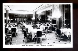 LS3918 - Cunard Liner - Queen Elizabeth - Main Restaurant - postcard - £2.71 GBP