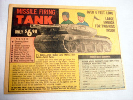 1966 Color Ad Missile Firing Tank by Honor House Products, Lynbrook, N.Y. - $7.99