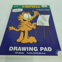 Drawing Doodle Pad With Stickers 60 Sheets Mead Garfield And Odie Vintage - £17.88 GBP