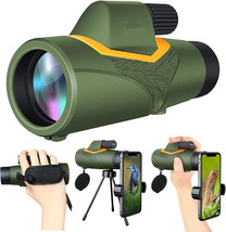 16X52 Monocular Telescope with Quick Smartphone Holder, Day &amp; Low Night Vision - £28.69 GBP