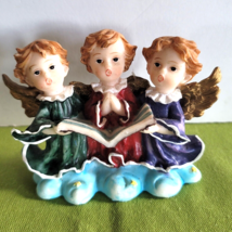 K&#39;s Collection 3 Singing Caroling Angels Resin Christmas Figurine 2 7/8&quot; Tall - $6.92