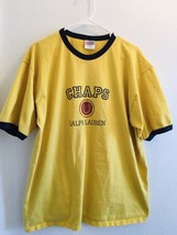 Chaps Ralph Lauren Vintage T Shirt Size XL Yellow 100% Cotton Made in US... - £37.18 GBP