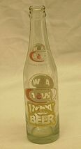 A&amp;W Root Beer Advertising Beverages Soda Pop Bottle Glass 10 oz. Vintage - $16.82