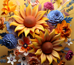 Floral Sublimation Ready To Press Transfer Prints: Spring Flower Bundle(... - $10.99