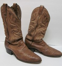 Vintage Abilene Boots Eel Eelskin Leather Western Cowboy Brown Men&#39;s 9.5 D - £70.33 GBP