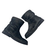 Eileen Fisher Ankle Boot Black Metallic Suede Size 6 Switch Zip Off Not ... - $20.04