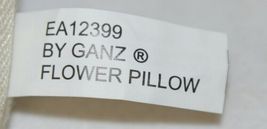 Ganz Flower Pillow Four Different Colored Flowers Off White Background image 4